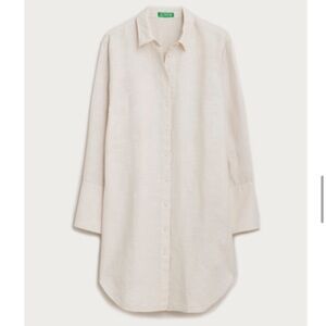 NWT J. Crew Relaxed Fit Beach Shirt in Linen Cotton Blend